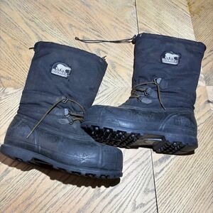 Sorel Glacier Mens Black Winter Snow Boots Waterproof NM1042-010 Size 13
